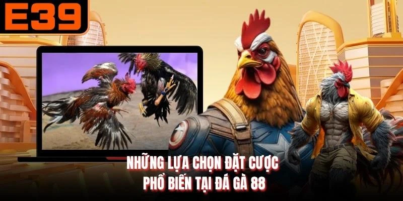 Những lựa chọn đặt cược phổ biến tại đá gà 88
